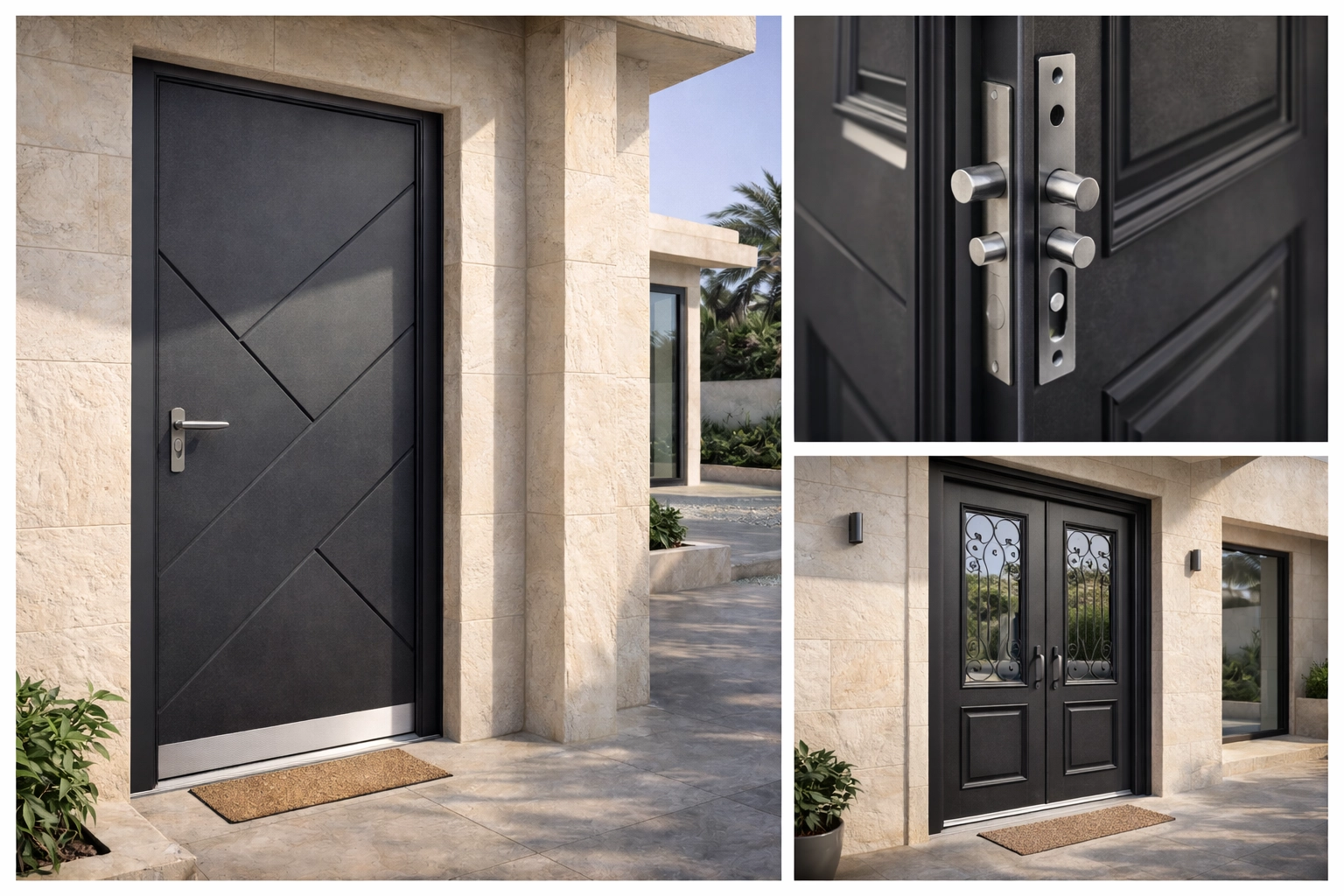 أبواب حديدية بتصاميم قوية وعصرية