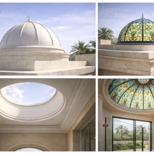 قبب عادية وقبب زجاج معشق بتصاميم مميزة